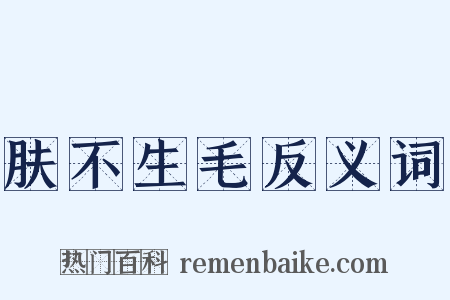 肤不生毛反义词是什么意思的图片